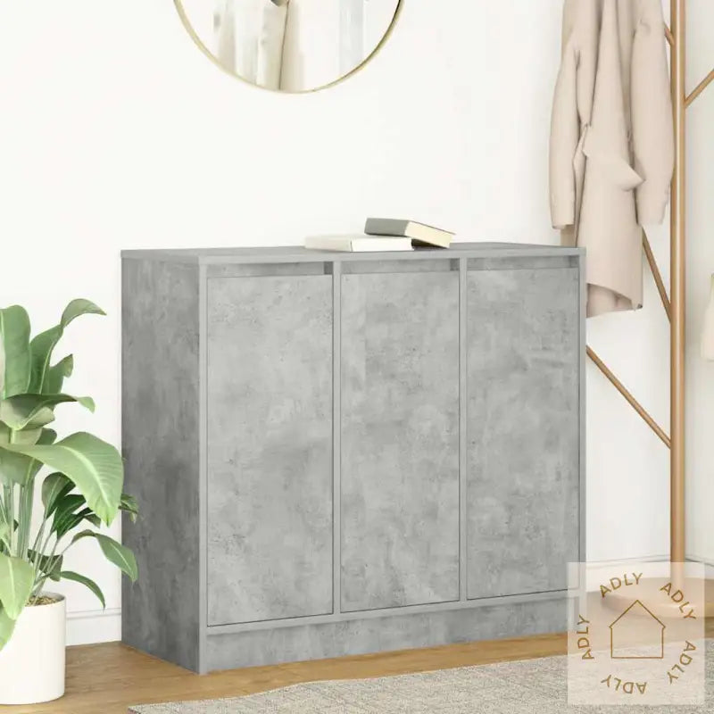 Skjenk Betonggrå 85X34X76 Cm Konstruert Tre
