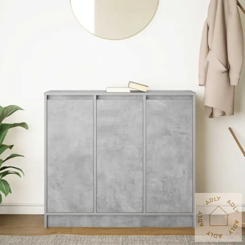 Skjenk Betonggrå 85X34X76 Cm Konstruert Tre