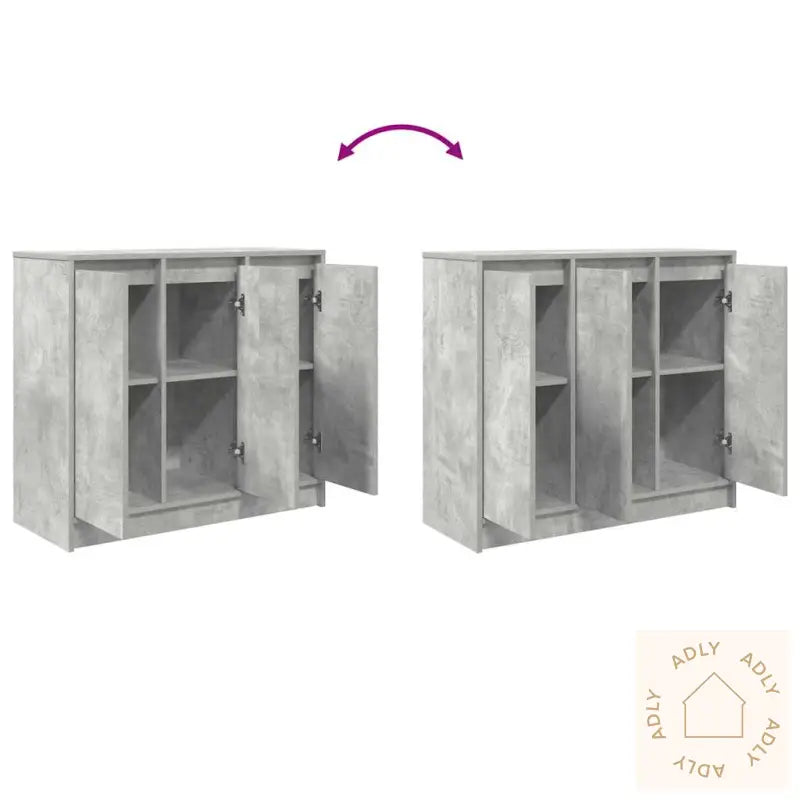 Skjenk Betonggrå 85X34X76 Cm Konstruert Tre