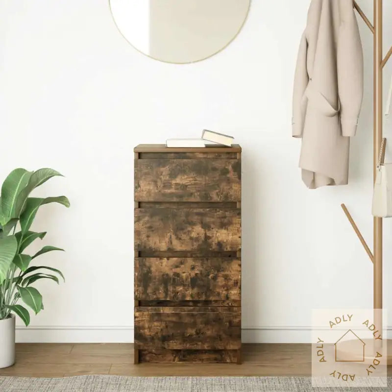 Skjenk Røkt Eik 37,5X35X76 Cm Konstruert Tre