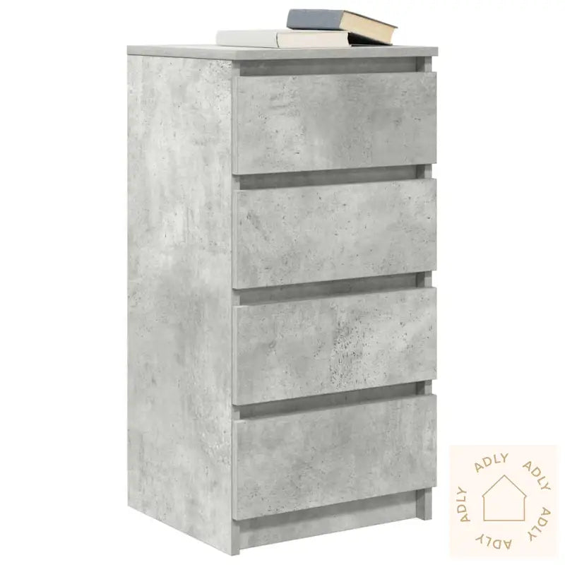 Skjenk Betonggrå 37,5X35X76 Cm Konstruert Tre