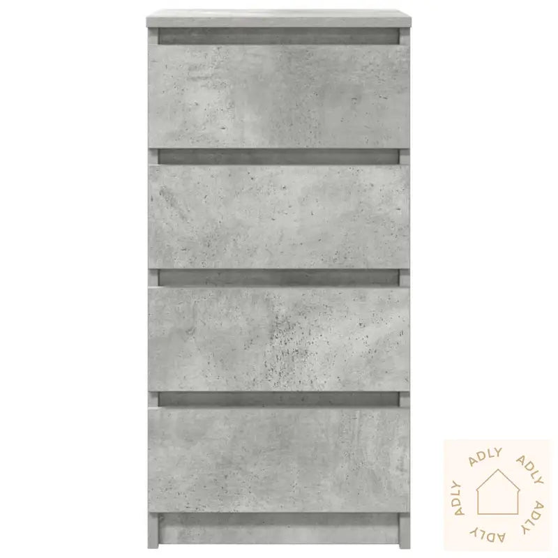 Skjenk Betonggrå 37,5X35X76 Cm Konstruert Tre