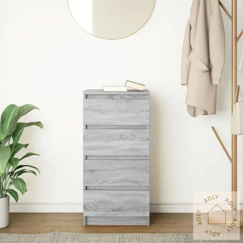 Skjenk Grå Sonoma 37,5X35X76 Cm Konstruert Tre