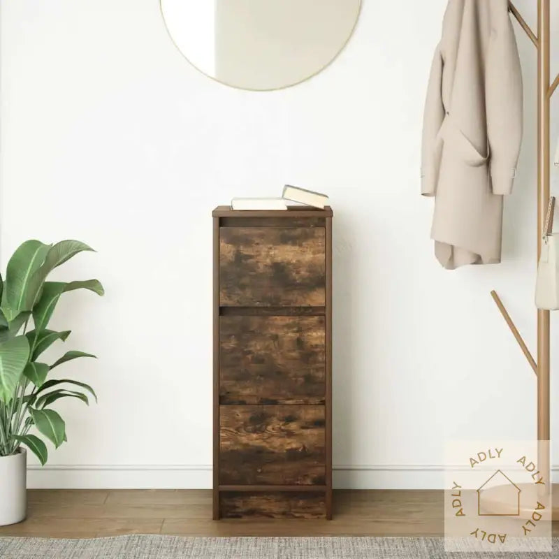 Skjenk Røkt Eik 29,5X34X76 Cm Konstruert Tre