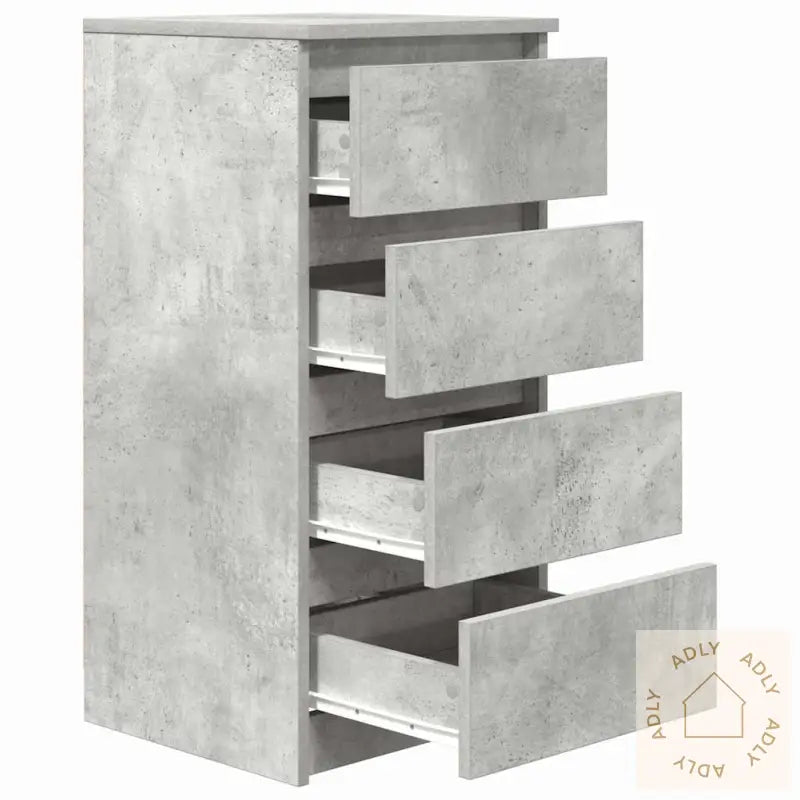 Skjenk Betonggrå 37,5X35X76 Cm Konstruert Tre