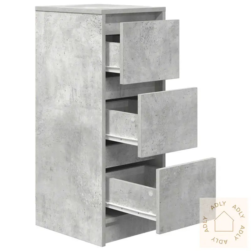 Skjenk Betonggrå 29,5X34X76 Cm Konstruert Tre