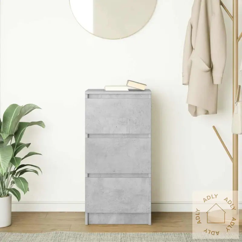 Skjenk Betonggrå 37,5X35X76 Cm Konstruert Tre