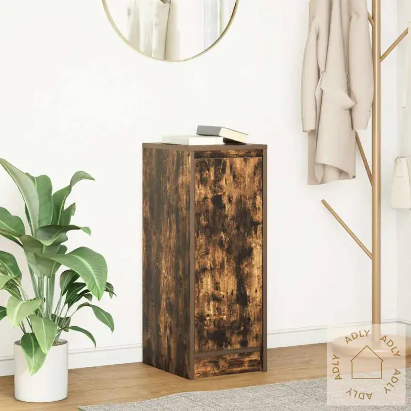 Skjenk Røkt Eik 29,5X34X76 Cm Konstruert Tre