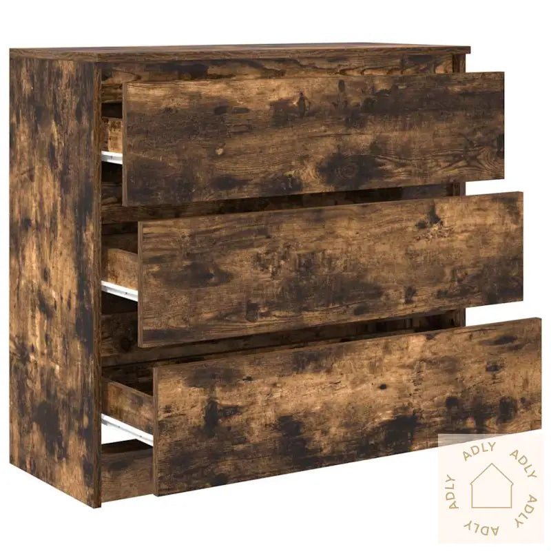 Skjenk Røkt Eik 80X35X76 Cm Konstruert Tre