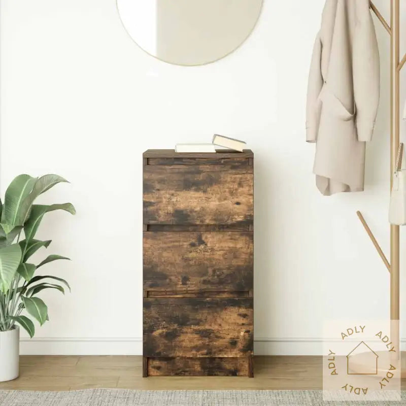 Skjenk Røkt Eik 37,5X35X76 Cm Konstruert Tre