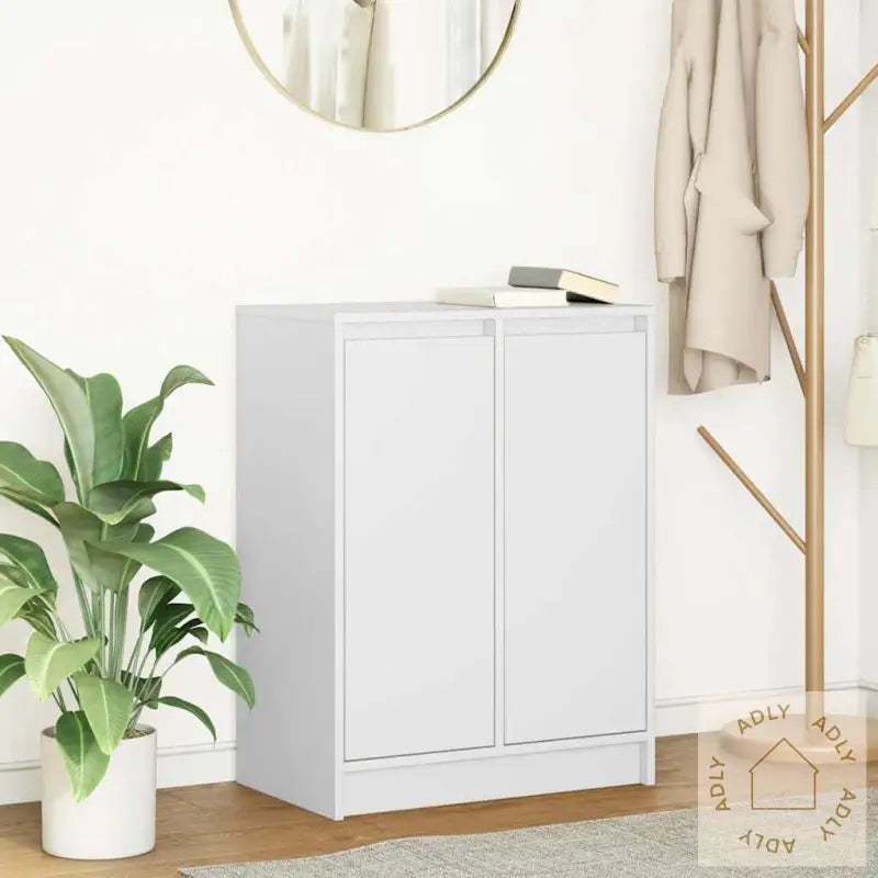 Skjenk Hvit 57X34X76 Cm Konstruert Tre