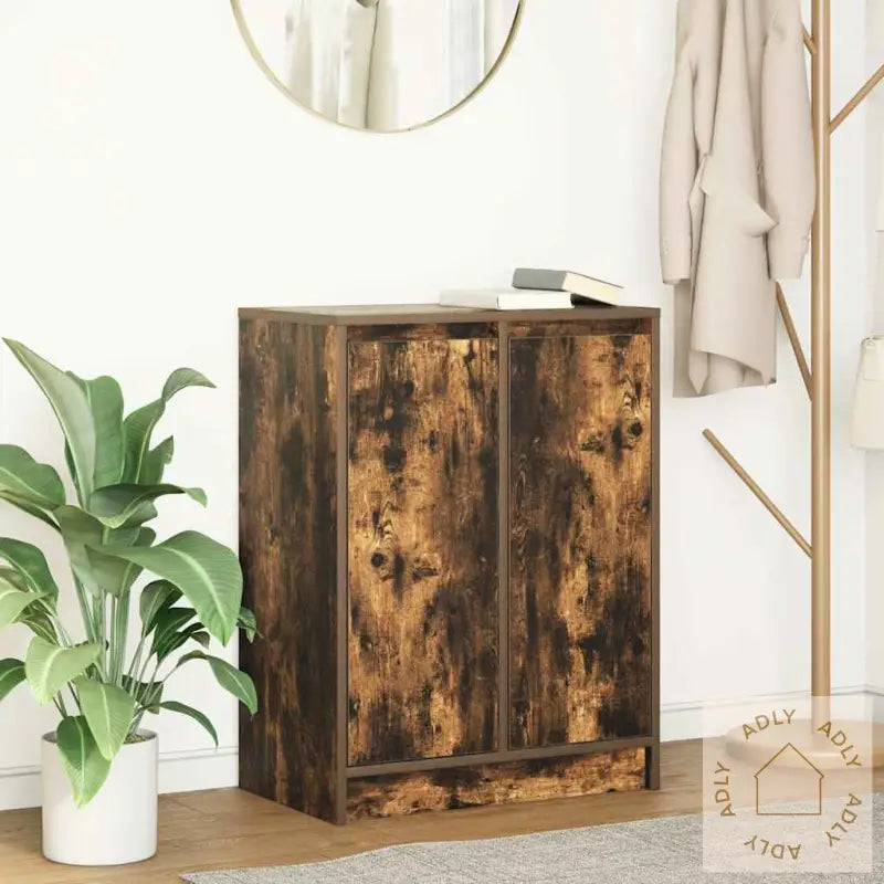Skjenk Røkt Eik 57X34X76 Cm Konstruert Tre