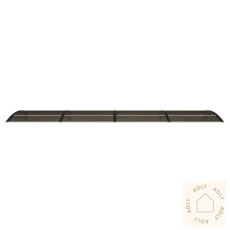 Skjermtak Svart 400X100 Cm Polykarbonat