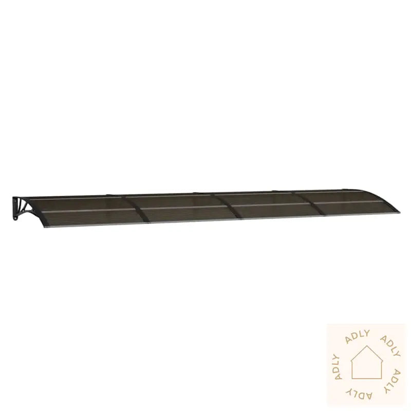 Skjermtak Svart 400X100 Cm Polykarbonat