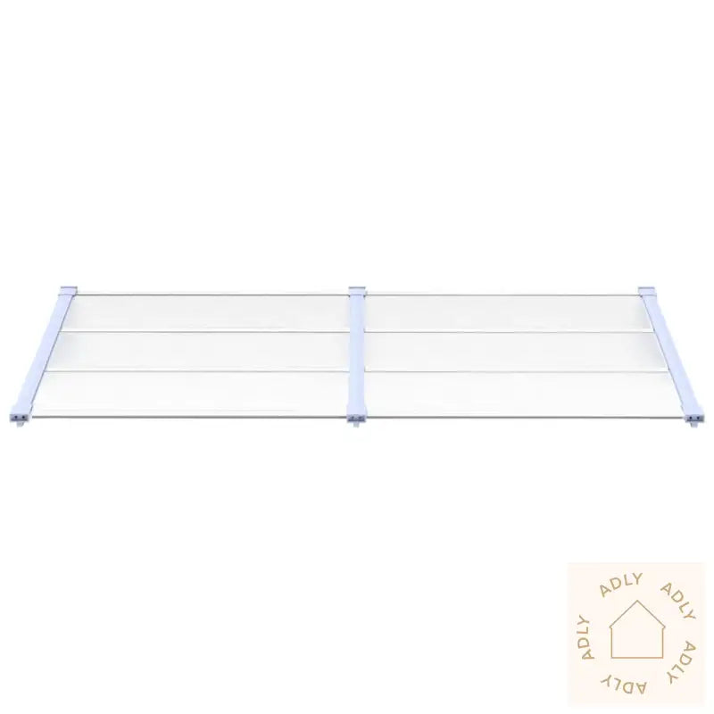 Skjermtak Grå Og Gjennomsiktig 199X90 Cm Polykarbonat