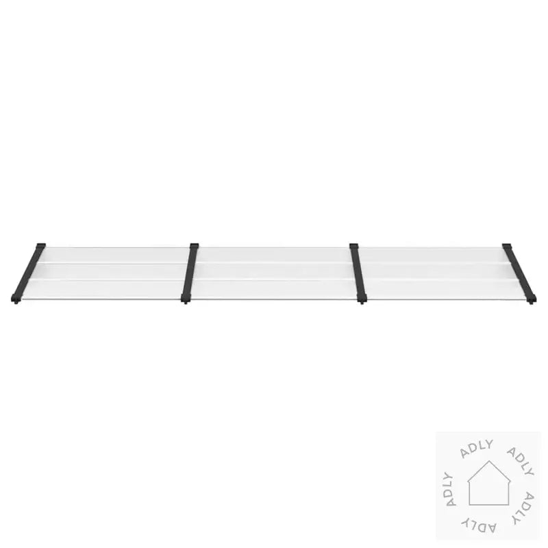 Skjermtak Svart Og Gjennomsiktig 297,5X90 Cm Polykarbonat