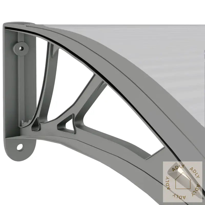 Skjermtak Grå 300X75 Cm Polykarbonat