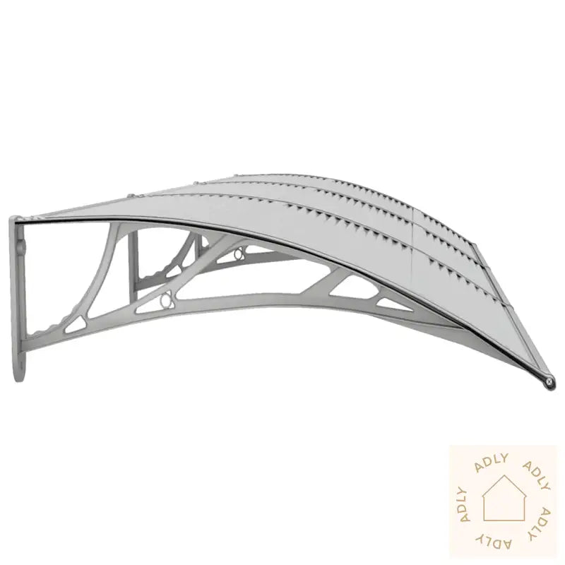 Skjermtak Grå 300X75 Cm Polykarbonat