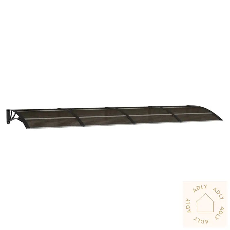 Skjermtak Svart 350X100 Cm Polykarbonat