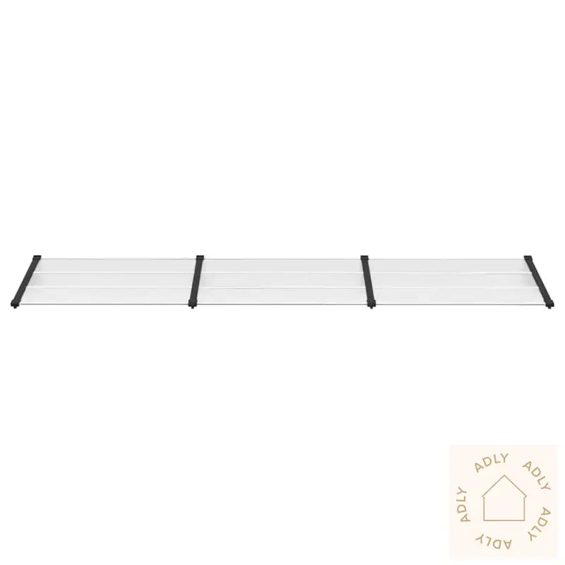 Skjermtak Svart Og Gjennomsiktig 358,5X90 Cm Polykarbonat