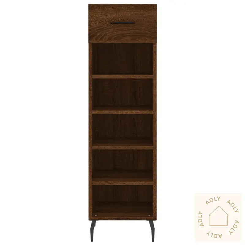 Skohylle Brun Eik 30X35X105 Cm Konstruert Tre