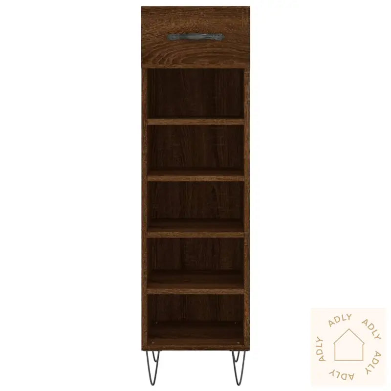 Skohylle Brun Eik 30X35X105 Cm Konstruert Tre