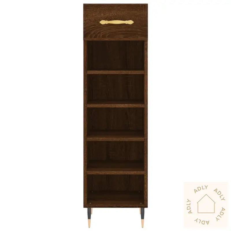 Skohylle Brun Eik 30X35X105 Cm Konstruert Tre