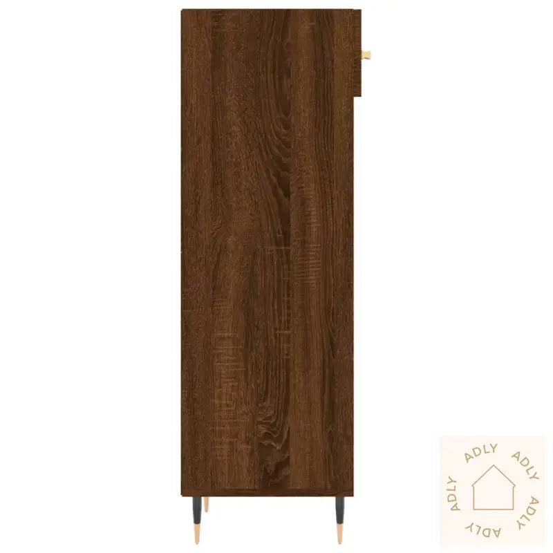 Skohylle Brun Eik 30X35X105 Cm Konstruert Tre