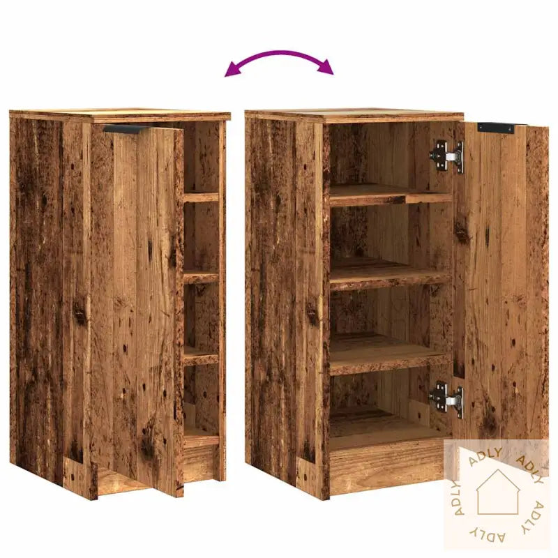 Skoskap Gammelt Tre 29,5X35X70 Cm Konstruert Tre