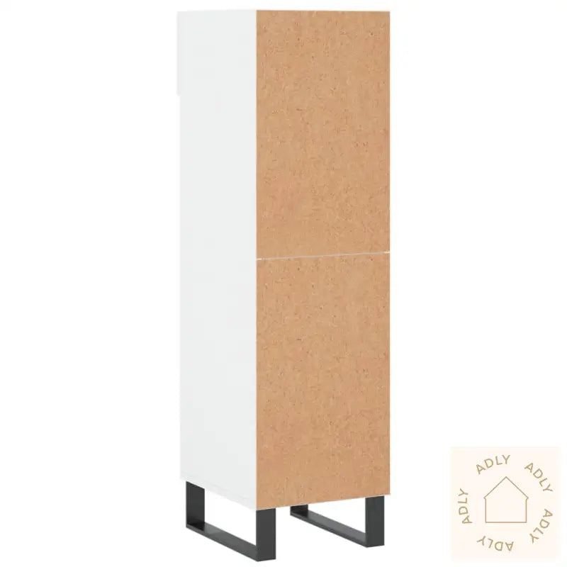 Skoskap Høyglans Hvit 30X35X105 Cm Konstruert Tre