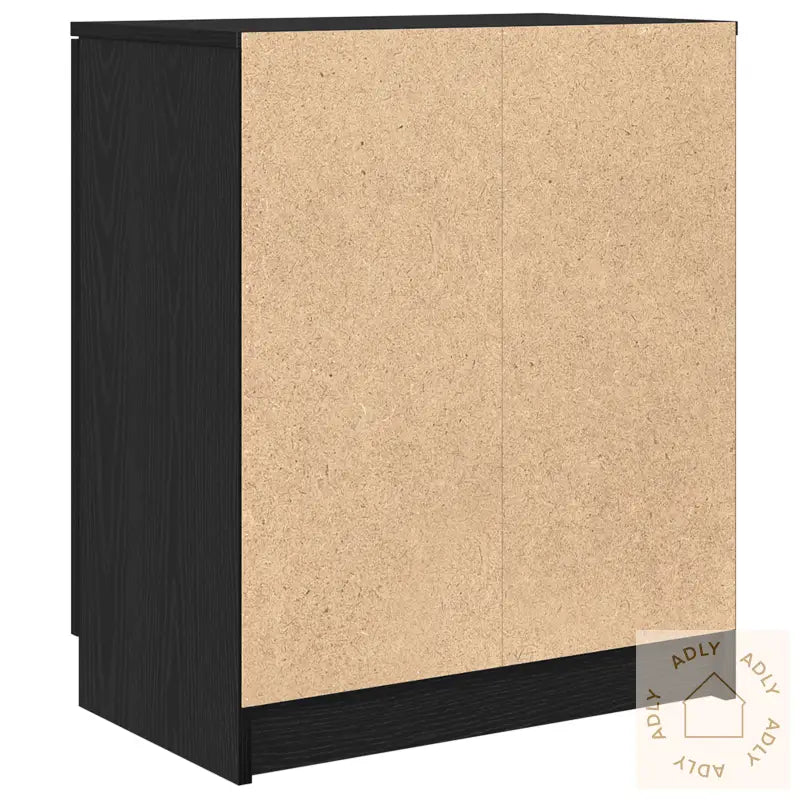 Skoskap Svart Eik 59X35X70 Cm Konstruert Tre