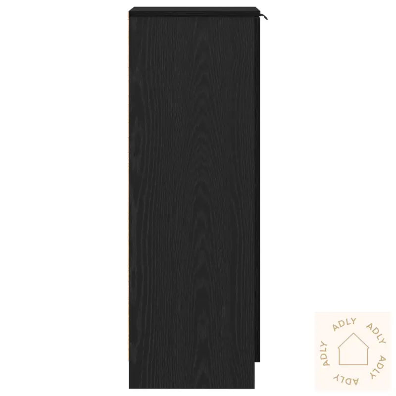 Sko Skap Svart Eik 29,5X35X100,5 Cm Konstruert Tre