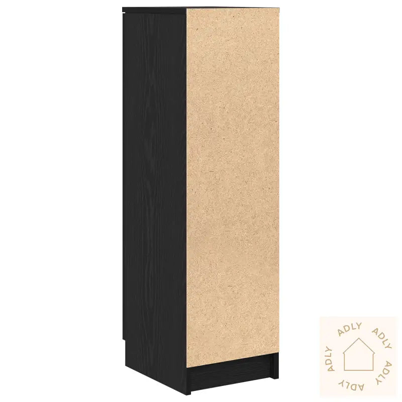 Sko Skap Svart Eik 29,5X35X100,5 Cm Konstruert Tre