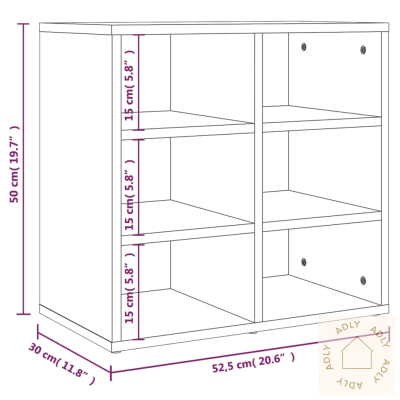 Skoskap 2 Stk Brun Eik 52,5X30X50 Cm