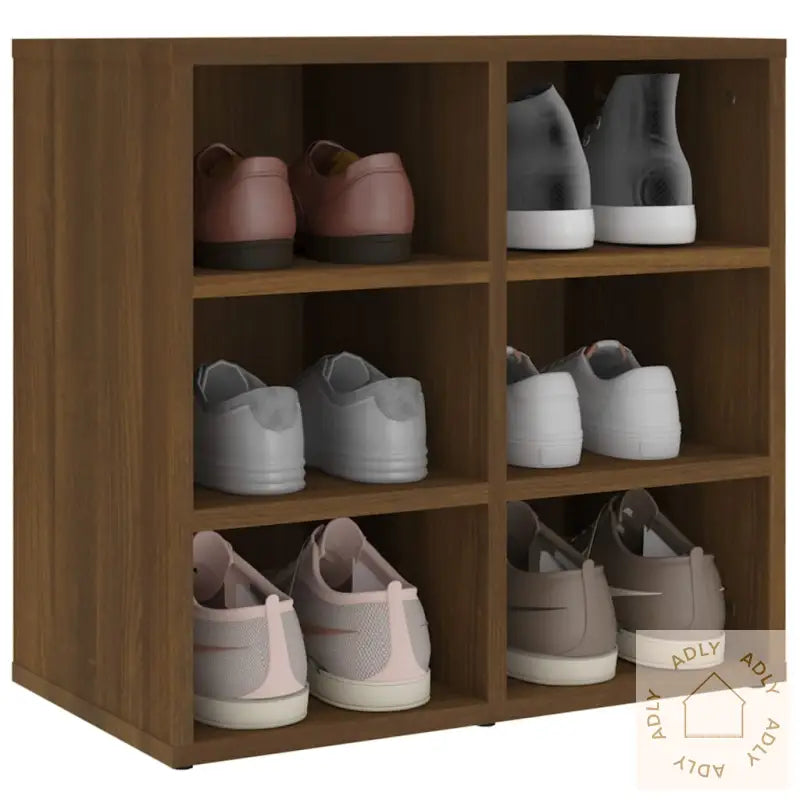 Skoskap 2 Stk Brun Eik 52,5X30X50 Cm
