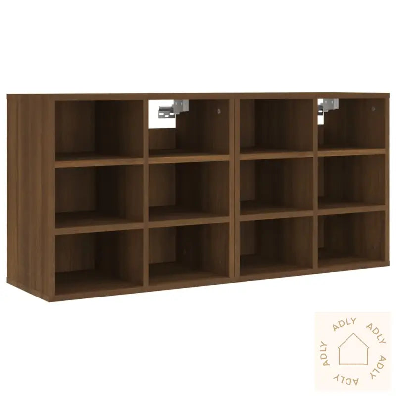 Skoskap 2 Stk Brun Eik 52,5X30X50 Cm