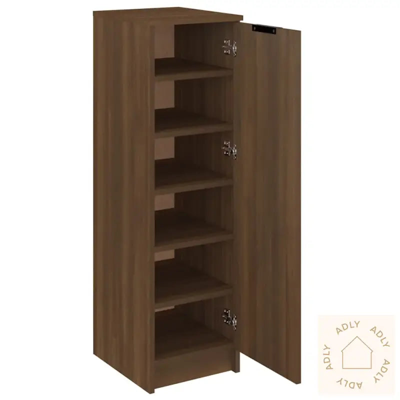 Skoskap Brun Eik 30X35X100 Cm Konstruert Tre