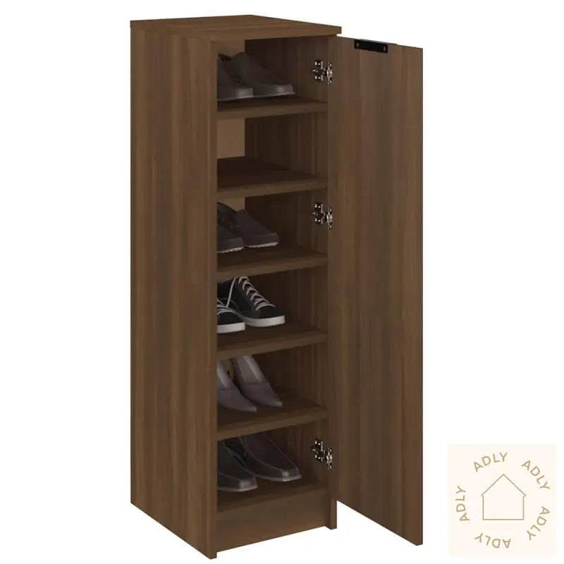 Skoskap Brun Eik 30X35X100 Cm Konstruert Tre