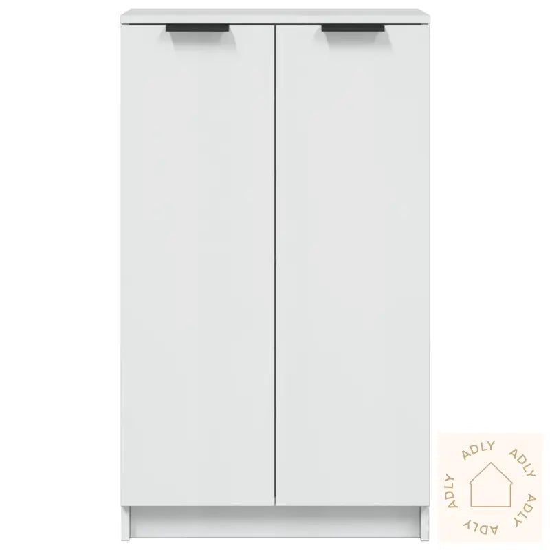 Skoskap Høyglans Hvit 59X35X100 Cm Konstruert Tre