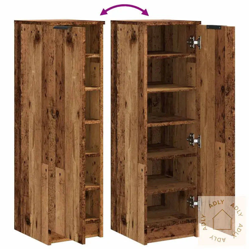 Skoskap Gammelt Tre 29,5X35X100,5 Cm Konstruert Tre