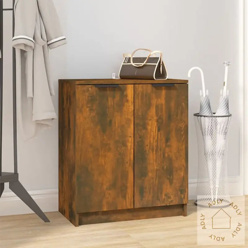 Skohylle Røkt Eik 59X35X70 Cm Konstruert Tre