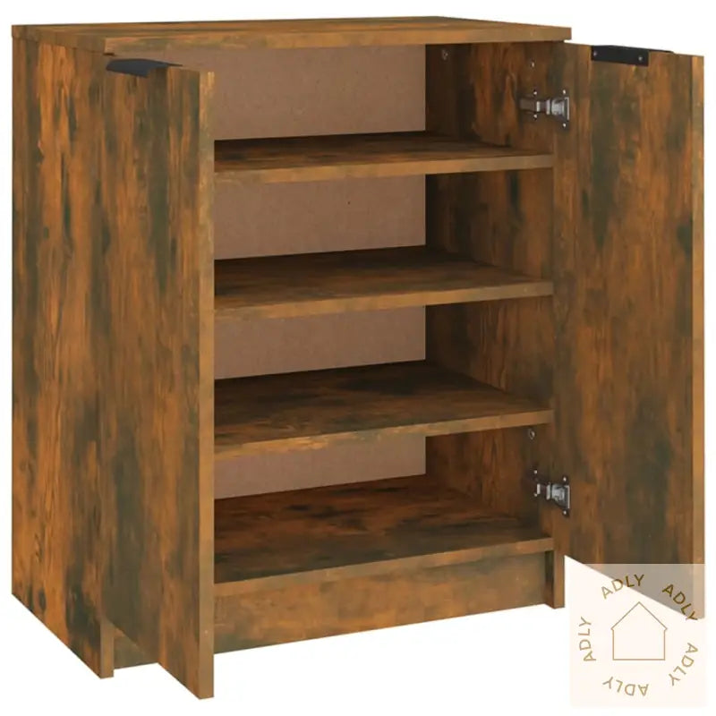 Skohylle Røkt Eik 59X35X70 Cm Konstruert Tre