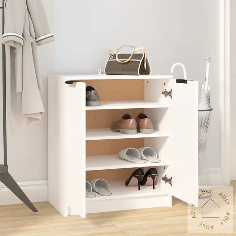 Skoskap Hvit 59X35X70 Cm Konstruert Tre