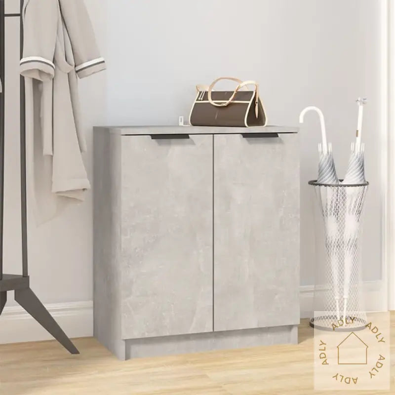 Skoskap Betonggrå 59X35X70 Cm Konstruert Tre