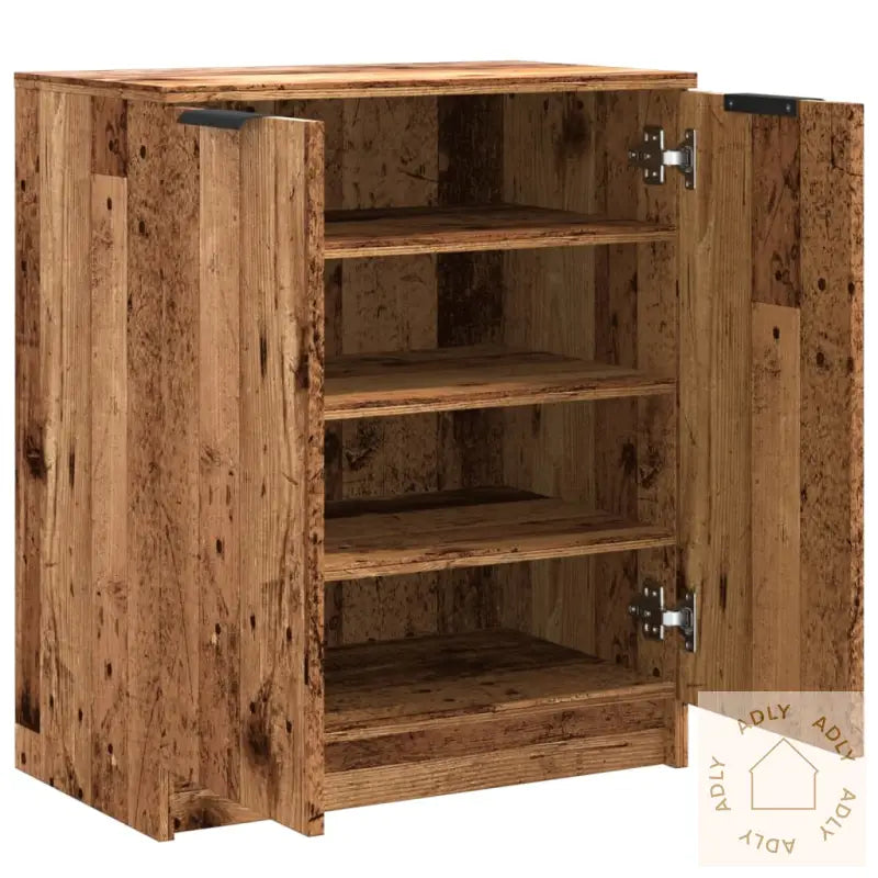 Skoskap Gammelt Tre 59X35X70 Cm Konstruert Tre