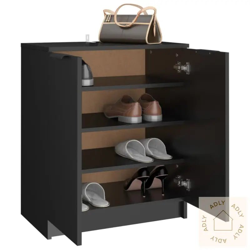 Skoskap Svart 59X35X70 Cm Konstruert Tre