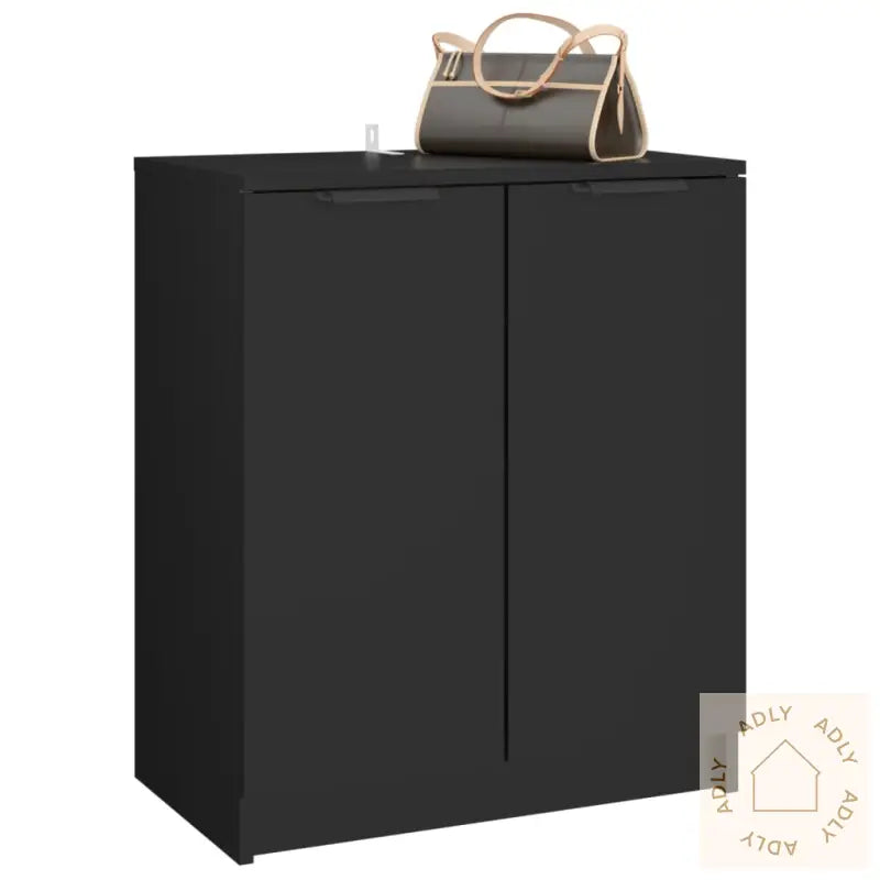 Skoskap Svart 59X35X70 Cm Konstruert Tre