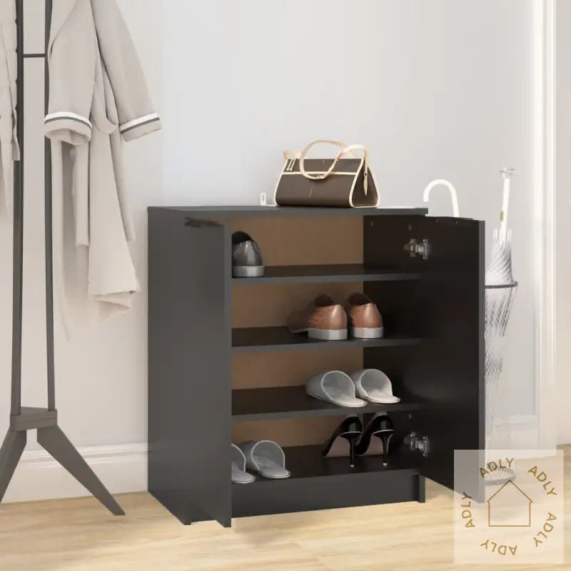 Skoskap Svart 59X35X70 Cm Konstruert Tre