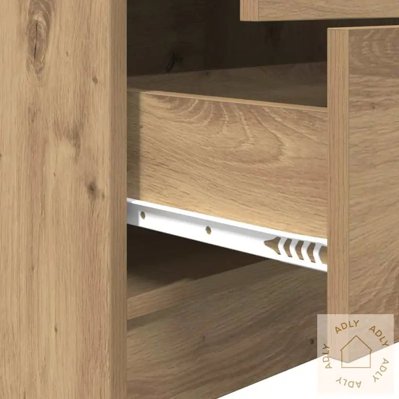 Skrivebord Med Lagring Artisan Eik Konstruksjon Tre