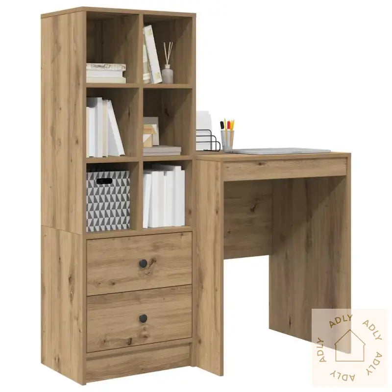 Skrivebord Med Lagring Artisan Eik Konstruert Tre